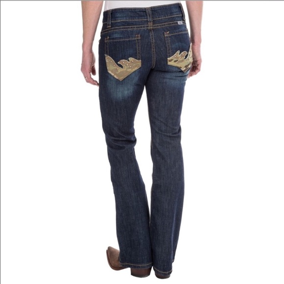 Cruel Girl Camryn Camo Slim Fit Bootcut Jeans - Picture 1 of 9